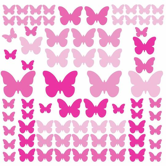 RoomMates Pink Flutter Butterflies Peel & Stick Wall Decals
